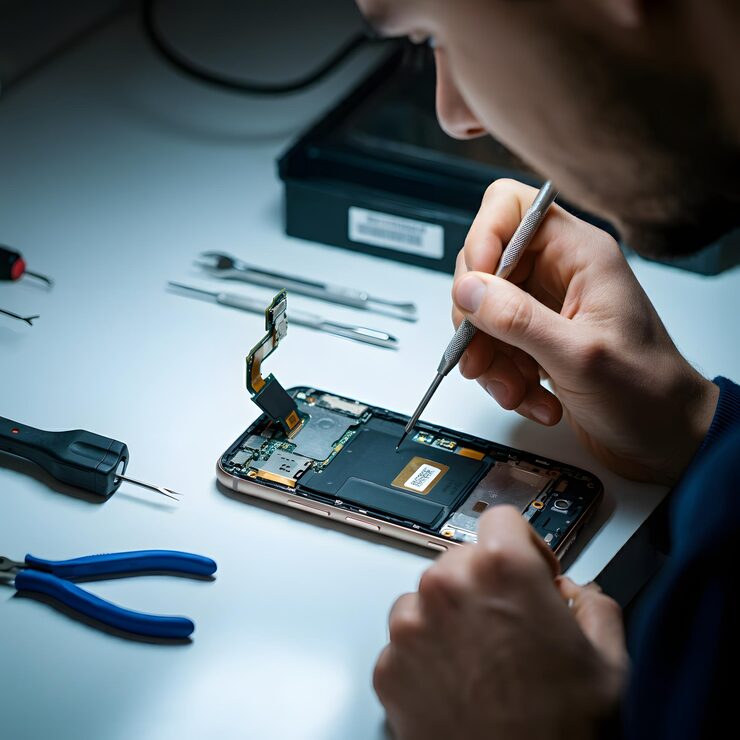 man is cutting piece plastic with screwdriver background 1181564 5685